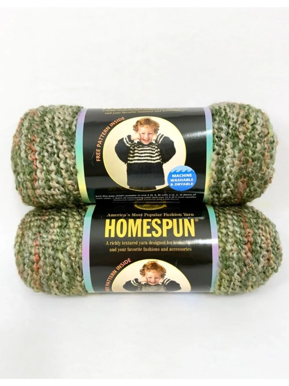 Lion Brand Homespun Yarn Acrylic/Polyester Color #347 Mediterranean 2 New Skeins